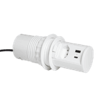 Mini Torre De Tomadas Pop 10 Amperes Com 1 Tomada e 2 USB A+C Retrátil Bivolt Cor Branca