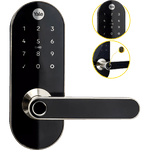 Fechadura Biometrica Digital Wifi - YALE Com HUB - COM MAÇANETA PRETA