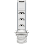 Torre De Tomadas 16 Amperes Com 3 Tomadas Multiplug Bivolt Cor Cinza 