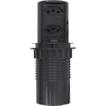 Mini Torre De Tomadas Pop 10 Amperes Com 2 Tomadas Retrátil Bivolt Cor Preto 