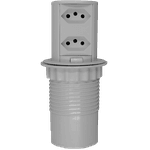 Mini Torre De Tomadas Pop 16 Amperes Com 2 Tomadas Retrátil Bivolt Cor Cinza