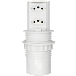 Mini Torre De Tomadas Pop 16 Amperes Com 2 Tomadas Retrátil Bivolt Cor Branco