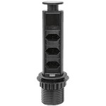 Torre De Tomadas Especial 20 Amperes Com 3 Tomadas Multiplug Bivolt Cor Preto 