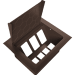 Caixa de Mesa POP 3 Tomadas + 4 Furações para Kystone T4 10000 Marrom