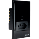  Interruptor Smart Wi-Fi 1 Botão + Tomada 10A Preto