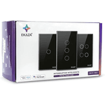 INTERRUPTOR TOUCH 2 BOTÕES PRETO 2.5D WI-FI