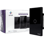 INTERRUPTOR TOUCH 1 BOTÃO PRETO 2.5D WI-FI 