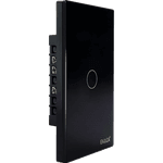 INTERRUPTOR TOUCH 1 BOTÃO PRETO 2.5D WI-FI 
