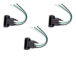 Kit 3 Tomadas com Rabicho 250V 10A 2P+T - MarGirius - Preta