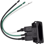 Tomada com Rabicho 250V 20A 2P+T - MarGirius - Preta