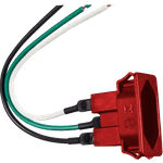 Tomada com Rabicho 250V 10A 2P+T - MarGirius - Vermelha
