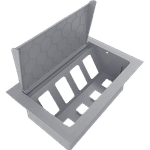 Caixa de Mesa POP 4 Tomadas + 4 Furações para Kystone T4 10101 Cinza