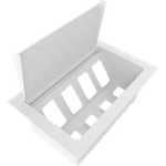 Caixa de Mesa POP 4 Tomadas + 4 Furações para Kystone T4 10102 Branco