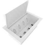 Caixa de Mesa POP 4 Tomadas + 4 Furações para Kystone T4 10102 Branco