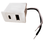 TOMADA CASE TIPO PAINEL C/USB TIPO A+C BRANCO