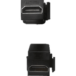Tomada Keystone Emenda HDMI 2.0 - Full HD e 4K UHD - 15cm Preto para Caixa de embutir