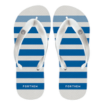 Chinelo FORTHEM Stripes Azul e Branco