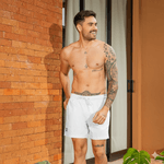 Short Masculino Forthem Linho Básico Branco