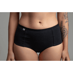 Kit 5 Tangas Cós Alto Algodão 0029 - PRETO 