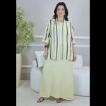VESTIDO YARA COM CASAQUETO YARA MANTEIGA