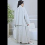 VESTIDO NELLY COM CARDIGAN NELLY BEGE