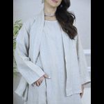 VESTIDO NELLY COM CARDIGAN NELLY BEGE