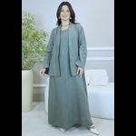 VESTIDO NELLY COM CARDIGAN NELLY MILITAR