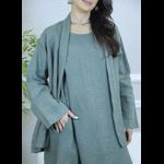 VESTIDO NELLY COM CARDIGAN NELLY MILITAR