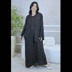 VESTIDO NELLY COM CARDIGAN NELLY MARROM