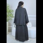 VESTIDO NELLY COM CARDIGAN NELLY MARROM