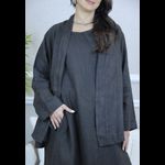 VESTIDO NELLY COM CARDIGAN NELLY MARROM