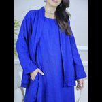 VESTIDO NELLY COM CARDIGAN NELLY AZUL ROYAL