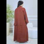 VESTIDO NELLY COM CARDIGAN NELLY TERRA COTA