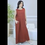 VESTIDO NELLY COM CARDIGAN NELLY TERRA COTA