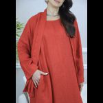 VESTIDO NELLY COM CARDIGAN NELLY VERMELHO
