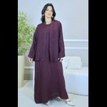 VESTIDO NELLY COM CARDIGAN NELLY BORDO