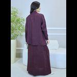 VESTIDO NELLY COM CARDIGAN NELLY BORDO