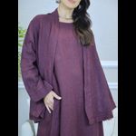 VESTIDO NELLY COM CARDIGAN NELLY BORDO