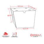 Embalagem para Lanches Gourmet G - Preto (PCT 100 unids)