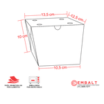 Embalagem para Lanches Gourmet M - Preto (PCT 100 unids)