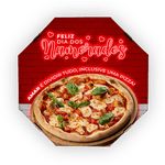Caixas De Pizza Oitavada Fotográfica Tam. 35 - Dia dos Namorados - Pct 50 Und