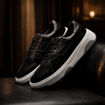 Malibu 30700 Couro Floater Preto Nobuck Grafite Sola Gelo Cinza