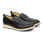 9001 Loafer Elite Couro Premium Preto