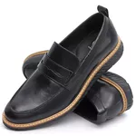 9001 Loafer Elite Couro Premium All Black