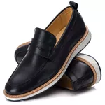 9001 Loafer Elite Couro Premium Preto