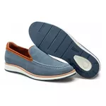 9008 Sapato Masculino Elite Couro Azul