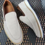 9008 Sapato Masculino Camurça Areia Chelsea