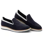 9008 Sapato Masculino Camurça Marinho Chelsea