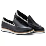 9008 Sapato Masculino Elite Couro Preto Chelsea