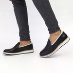9008 Sapato Masculino Elite Couro Preto Chelsea